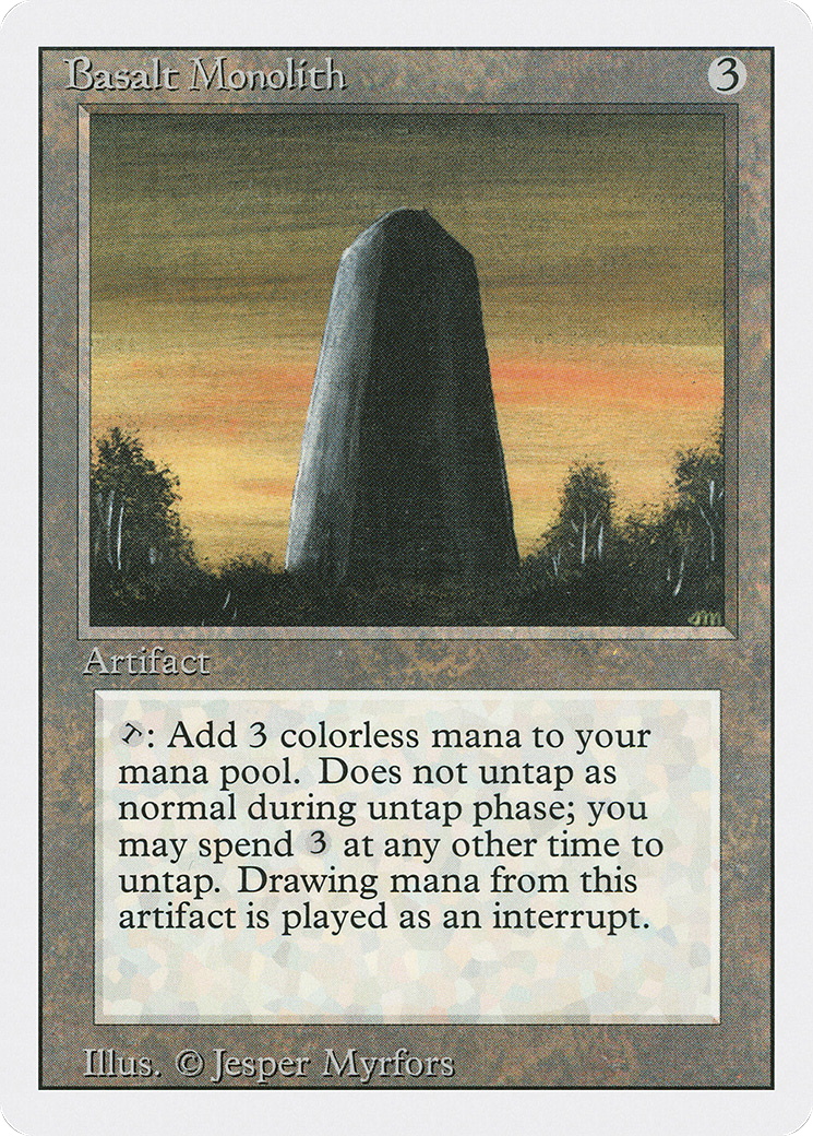 Basalt Monolith (3ED-235) - Revised Edition - Premium MTG Single from Wizards of the Coast - Just $0.96! Shop now at Game Crave Tournament Store