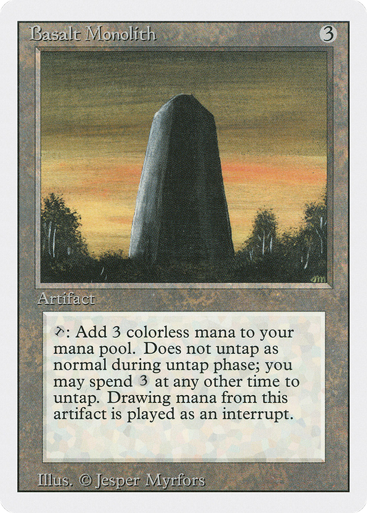 Basalt Monolith (3ED-235) - Revised Edition - Premium MTG Single from Wizards of the Coast - Just $0.96! Shop now at Game Crave Tournament Store