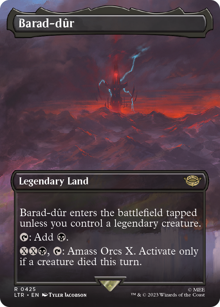 Barad-dûr (LTR-425) - The Lord of the Rings: Tales of Middle-earth (Borderless) - Premium MTG Single from Wizards of the Coast - Just $0.35! Shop now at Game Crave Tournament Store