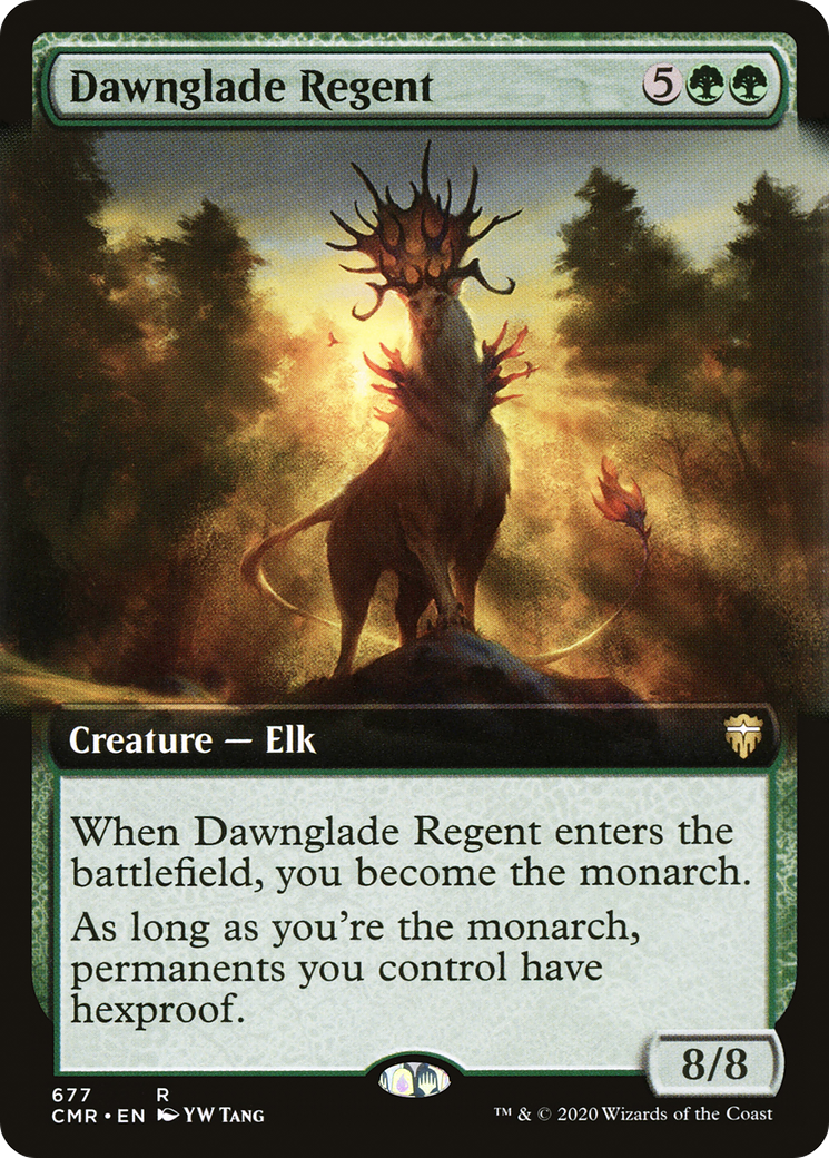 Dawnglade Regent (CMR-677) - Commander Legends: (Extended Art) Foil - Premium MTG Single from Wizards of the Coast - Just $0.50! Shop now at Game Crave Tournament Store