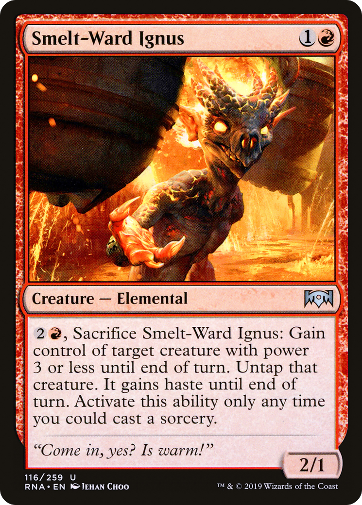 Smelt-Ward Ignus (RNA-116) - Ravnica Allegiance - Premium MTG Single from Wizards of the Coast - Just $0.25! Shop now at Game Crave Tournament Store