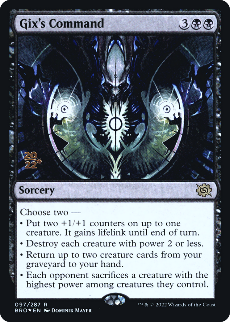 Gix's Command (PBRO-97S) - The Brothers' War Promos Foil - Premium MTG Single from Wizards of the Coast - Just $0.59! Shop now at Game Crave Tournament Store