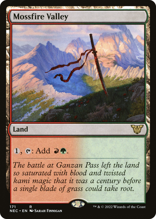 Mossfire Valley (NEC-171) - Neon Dynasty Commander - Premium MTG Single from Wizards of the Coast - Just $0.08! Shop now at Game Crave Tournament Store