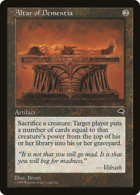 Altar of Dementia (TMP-276) - Tempest - Premium MTG Single from Wizards of the Coast - Just $3.37! Shop now at Game Crave Tournament Store
