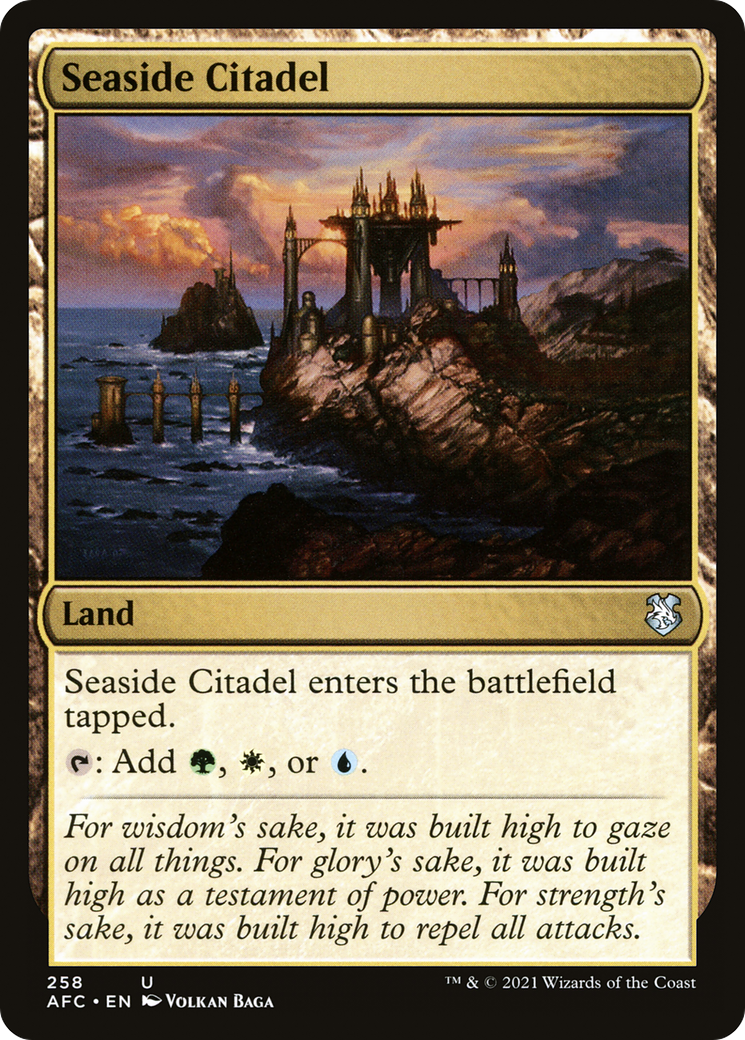 Seaside Citadel (AFC-258) - Forgotten Realms Commander - Premium MTG Single from Wizards of the Coast - Just $0.21! Shop now at Game Crave Tournament Store