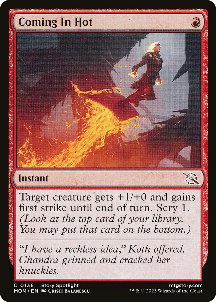Coming In Hot (MOM-136) - March of the Machine Foil - Premium MTG Single from Wizards of the Coast - Just $0.08! Shop now at Game Crave Tournament Store