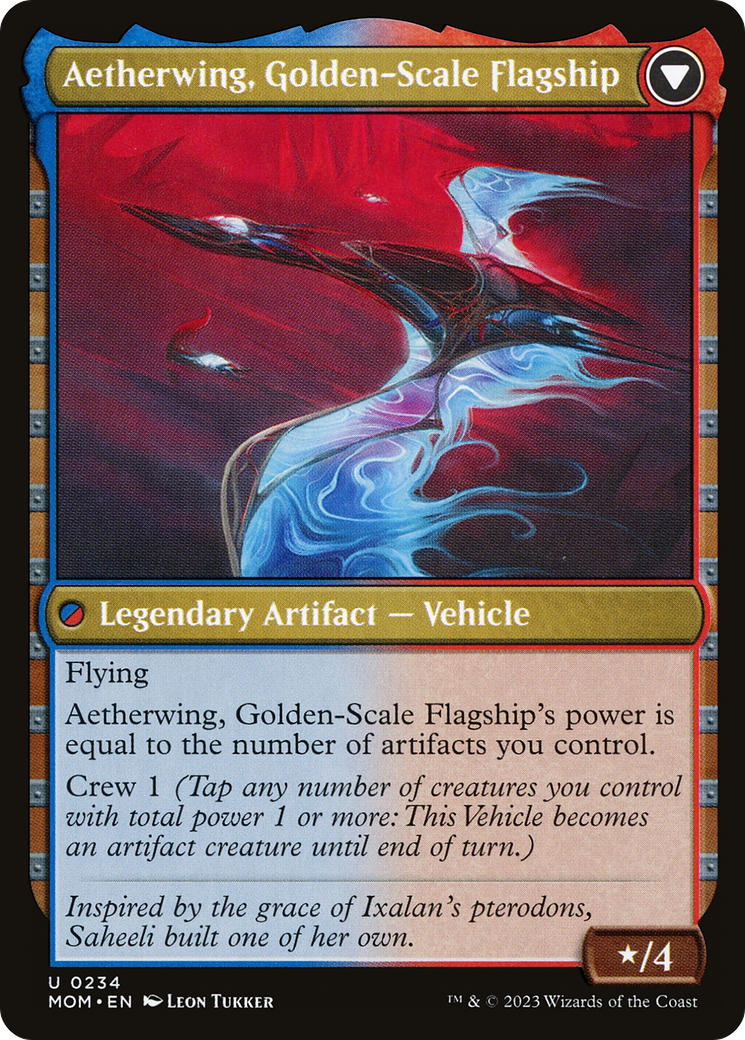 Invasion of Kaladesh // Aetherwing, Golden-Scale Flagship (MOM-234) - March of the Machine Foil - Premium MTG Single from Wizards of the Coast - Just $0.08! Shop now at Game Crave Tournament Store