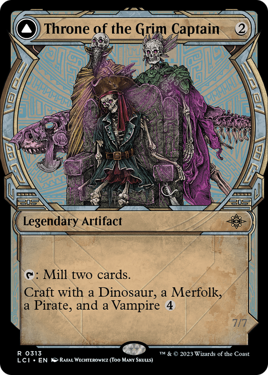 Throne of the Grim Captain // The Grim Captain (LCI-313) - The Lost Caverns of Ixalan: (Showcase) - Premium MTG Single from Wizards of the Coast - Just $0.08! Shop now at Game Crave Tournament Store