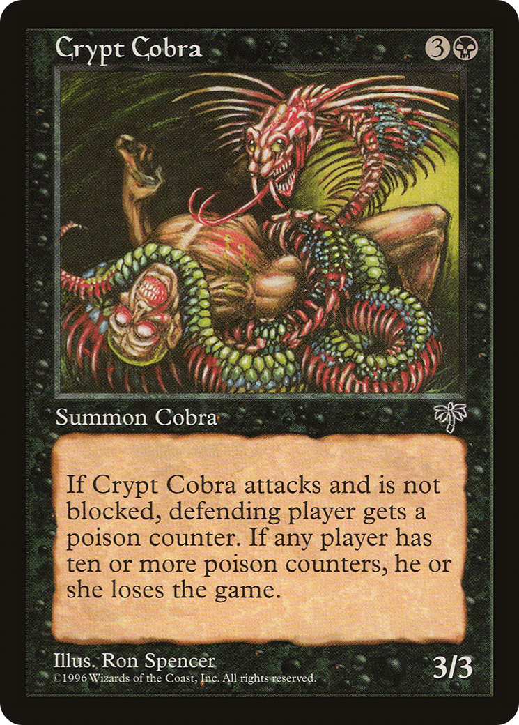 Crypt Cobra (MIR-114) - Mirage - Premium MTG Single from Wizards of the Coast - Just $0.25! Shop now at Game Crave Tournament Store
