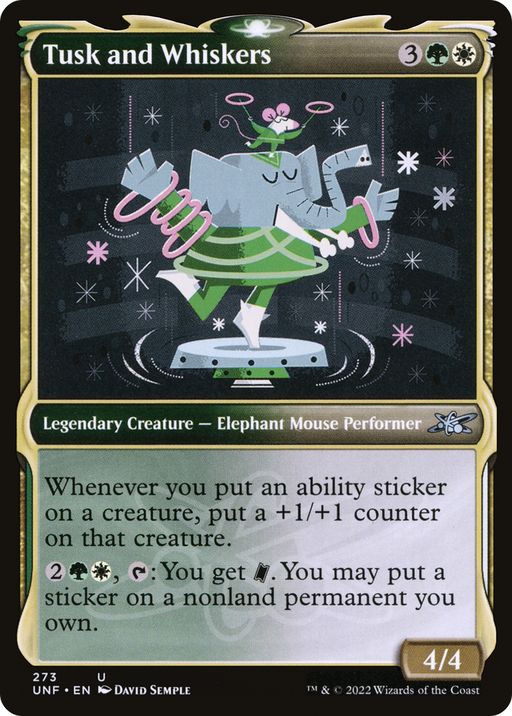 Tusk and Whiskers (UNF-273) - Unfinity: (Showcase) Foil - Premium MTG Single from Wizards of the Coast - Just $0.08! Shop now at Game Crave Tournament Store