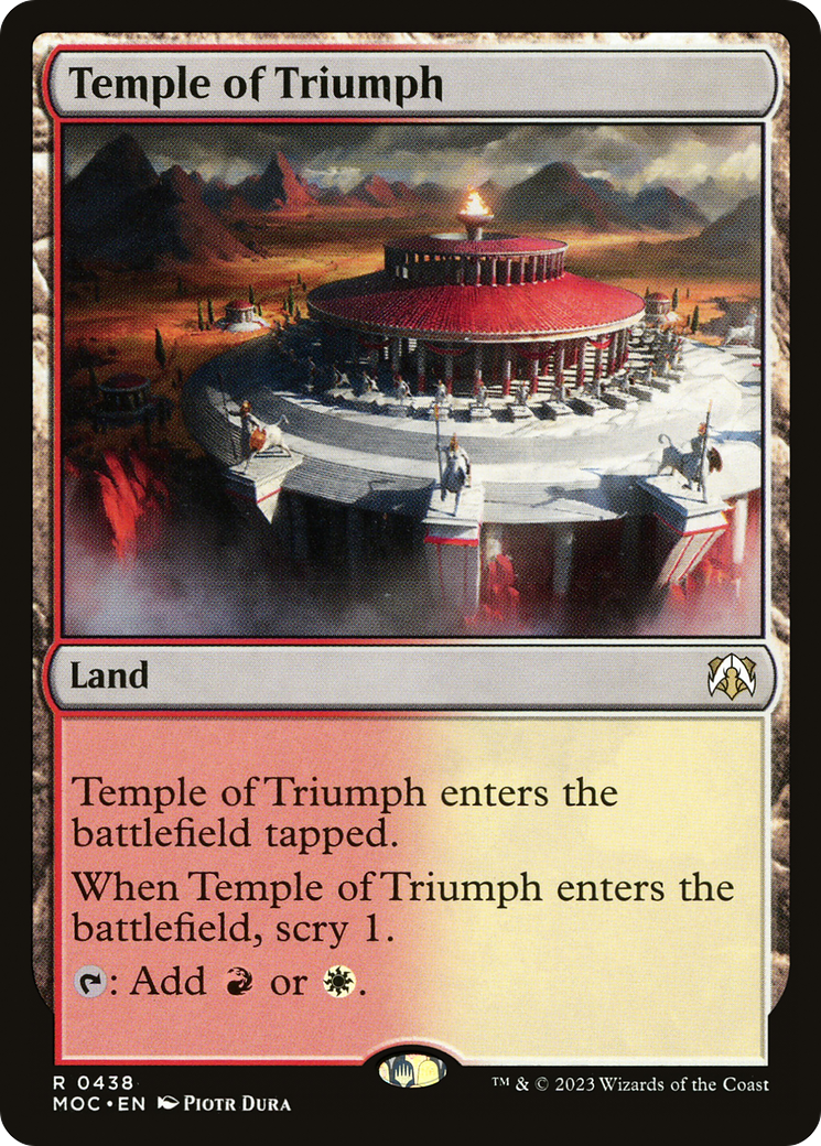 Temple of Triumph (MOC-438) - March of the Machine Commander - Premium MTG Single from Wizards of the Coast - Just $0.08! Shop now at Game Crave Tournament Store