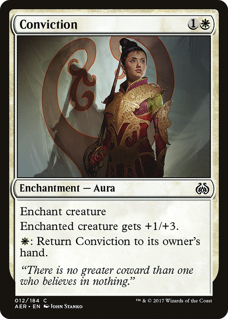 Conviction (AER-012) - Aether Revolt Foil - Premium MTG Single from Wizards of the Coast - Just $0.41! Shop now at Game Crave Tournament Store