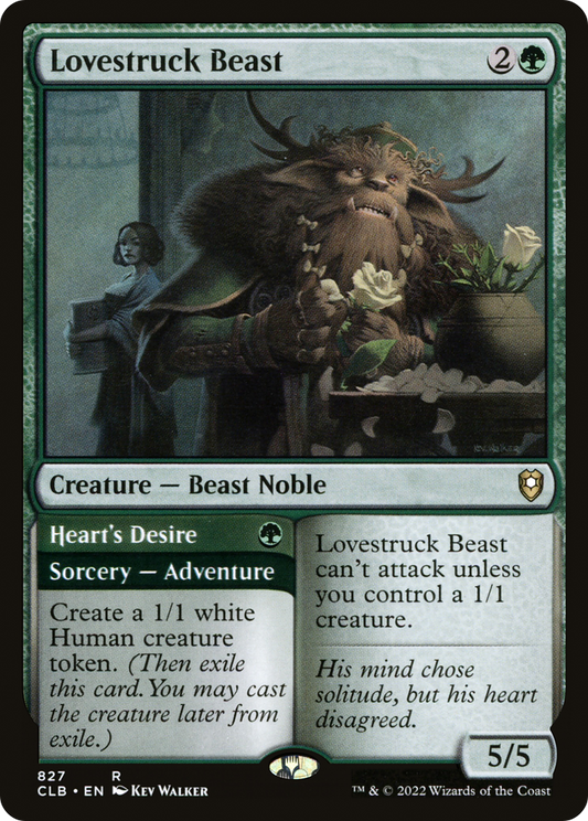 Lovestruck Beast // Heart's Desire (CLB-827) - Commander Legends: Battle for Baldur's Gate - Premium MTG Single from Wizards of the Coast - Just $0.08! Shop now at Game Crave Tournament Store