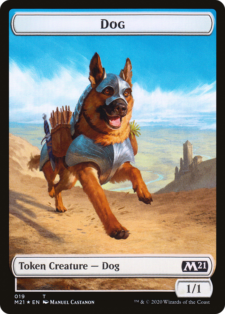 Dog (TM21-019) - Core Set 2021 Tokens Foil - Premium MTG Single from Wizards of the Coast - Just $0! Shop now at Game Crave Tournament Store