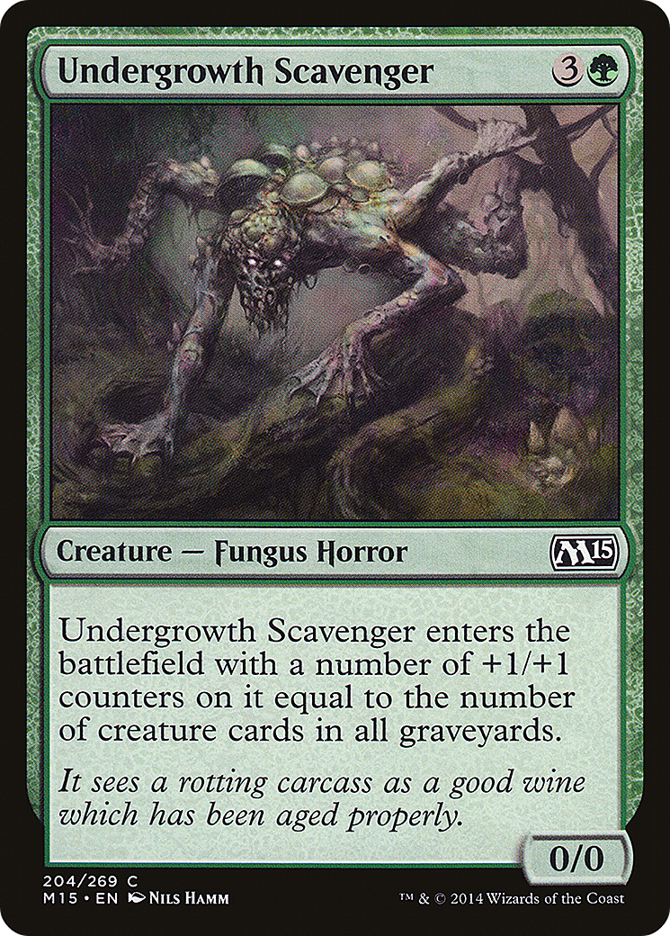Undergrowth Scavenger (M15-204) - Magic 2015 Foil - Premium MTG Single from Wizards of the Coast - Just $0.25! Shop now at Game Crave Tournament Store