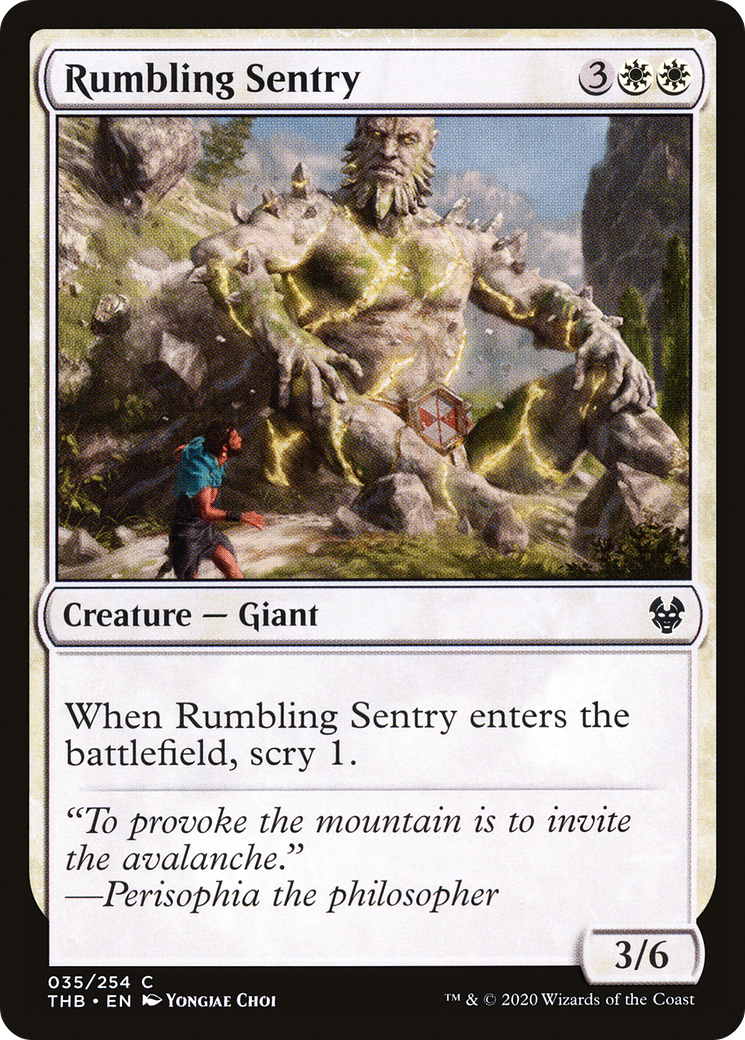 Rumbling Sentry (THB-035) - Theros Beyond Death - Premium MTG Single from Wizards of the Coast - Just $0.08! Shop now at Game Crave Tournament Store