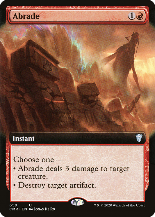 Abrade (CMR-659) - Commander Legends: (Extended Art) - Premium MTG Single from Wizards of the Coast - Just $0.30! Shop now at Game Crave Tournament Store