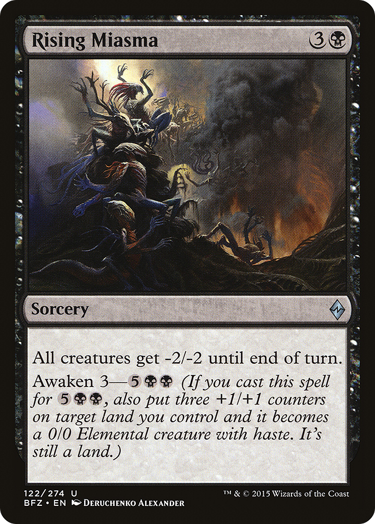 Rising Miasma (BFZ-122) - Battle for Zendikar Foil - Premium MTG Single from Wizards of the Coast - Just $0.08! Shop now at Game Crave Tournament Store