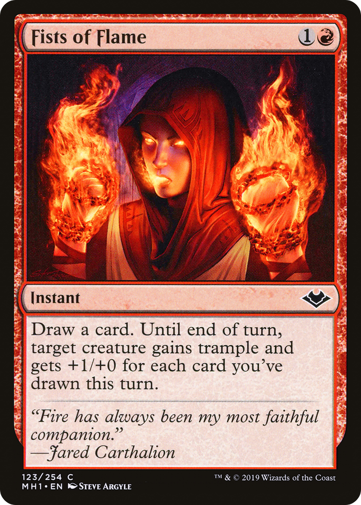 Fists of Flame (MH1-123) - Modern Horizons Foil - Premium MTG Single from Wizards of the Coast - Just $0.30! Shop now at Game Crave Tournament Store