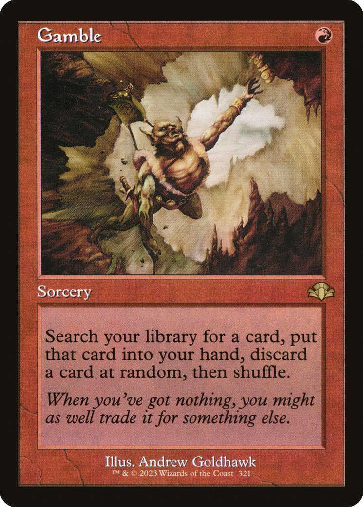 Gamble (DMR-321) - Dominaria Remastered - Premium MTG Single from Wizards of the Coast - Just $5.47! Shop now at Game Crave Tournament Store