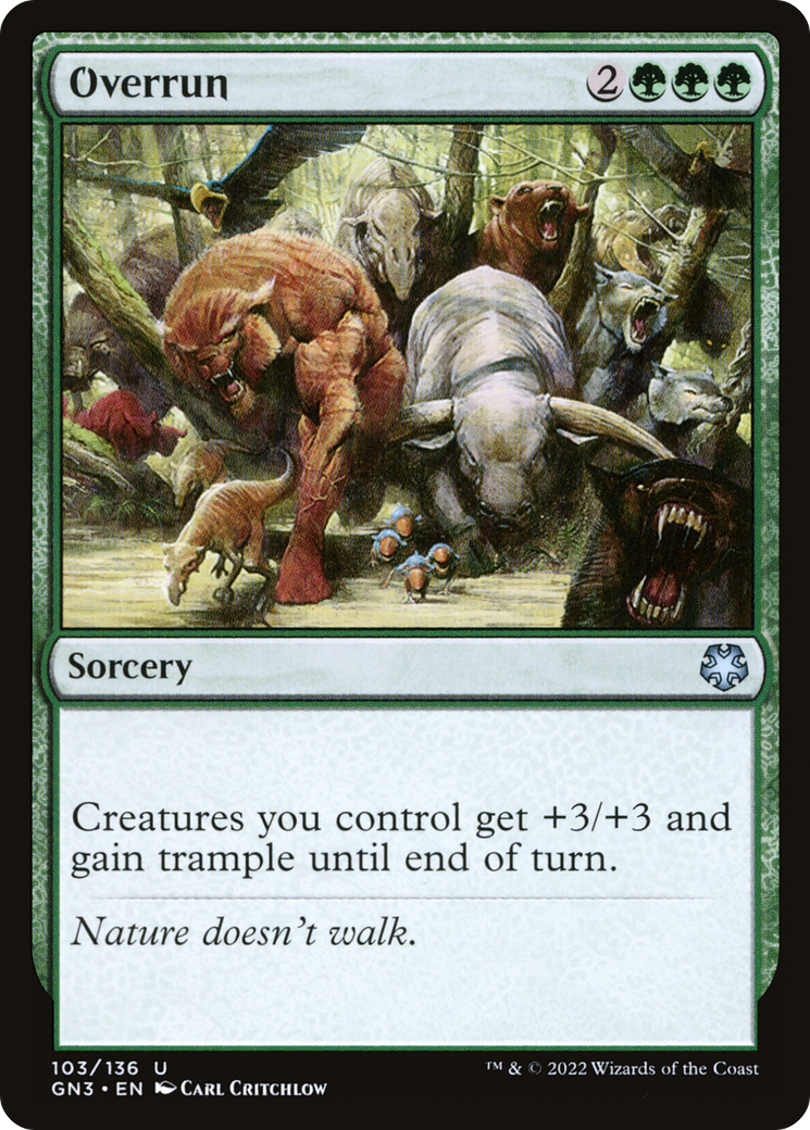 Overrun (GN3-103) - Game Night: Free-for-All - Premium MTG Single from Wizards of the Coast - Just $0.08! Shop now at Game Crave Tournament Store