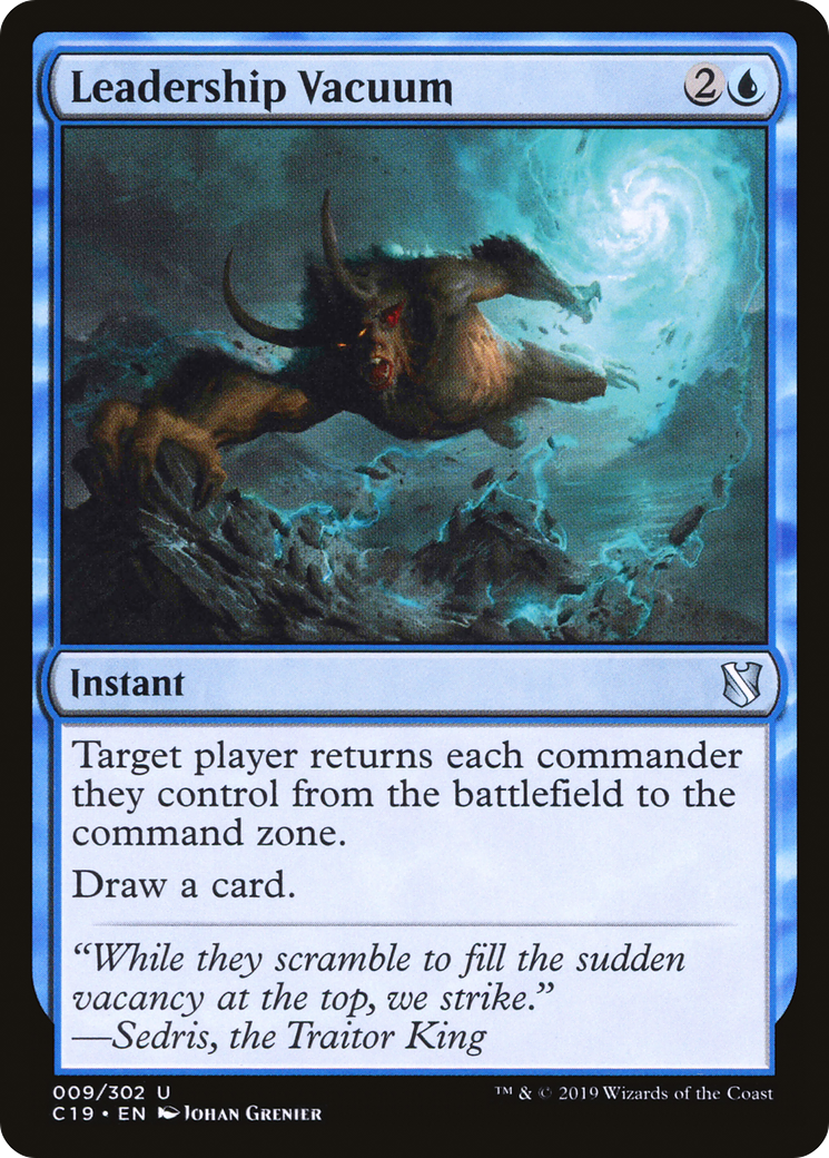 Leadership Vacuum (C19-009) - Commander 2019 - Premium MTG Single from Wizards of the Coast - Just $0.08! Shop now at Game Crave Tournament Store