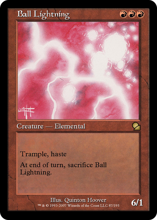 Ball Lightning (ME1-087) - Masters Edition - Premium MTG Single from Wizards of the Coast - Just $0! Shop now at Game Crave Tournament Store