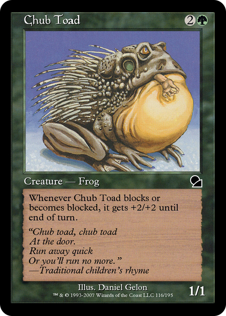 Chub Toad (ME1-116) - Masters Edition Foil - Premium MTG Single from Wizards of the Coast - Just $0! Shop now at Game Crave Tournament Store