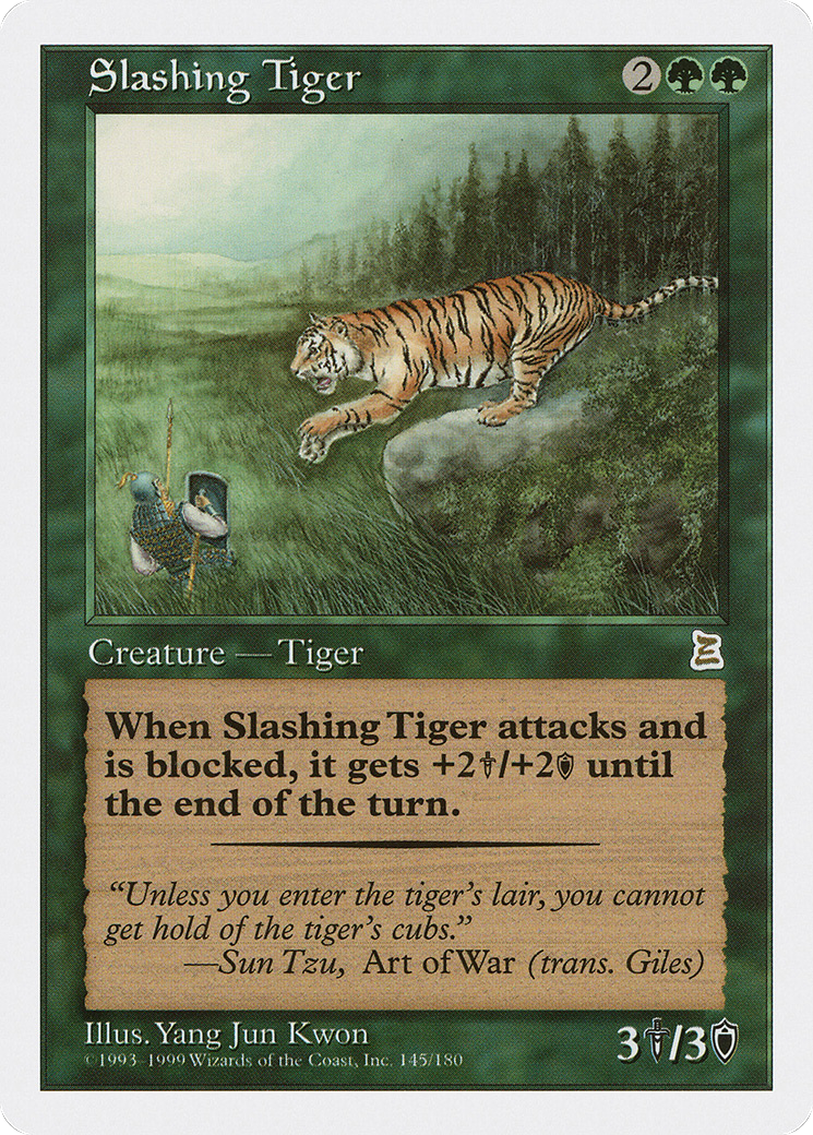 Slashing Tiger (PTK-145) - Portal Three Kingdoms - Premium MTG Single from Wizards of the Coast - Just $10.94! Shop now at Game Crave Tournament Store