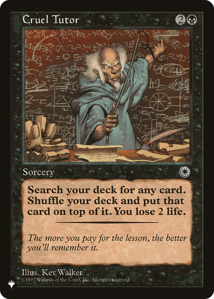 Cruel Tutor (PLIST-091) - The List - Premium MTG Single from Wizards of the Coast - Just $25.34! Shop now at Game Crave Tournament Store