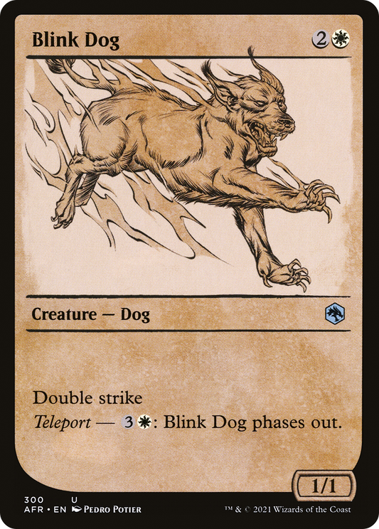 Blink Dog (AFR-300) - Adventures in the Forgotten Realms: (Showcase) Foil - Premium MTG Single from Wizards of the Coast - Just $0.25! Shop now at Game Crave Tournament Store