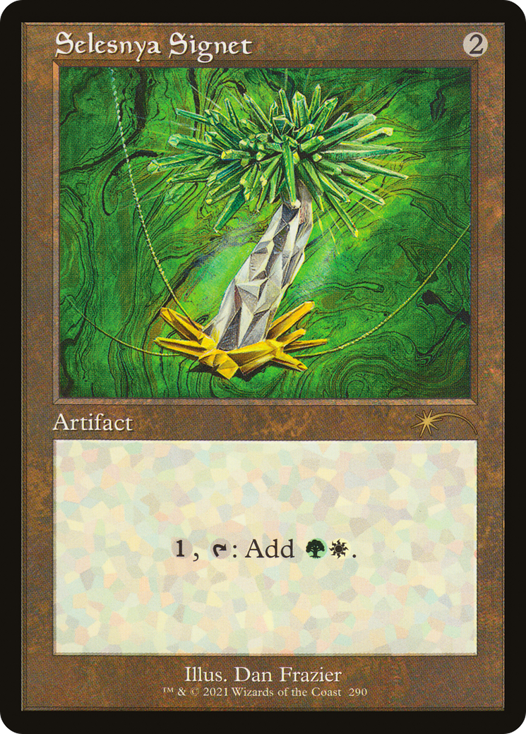 Selesnya Signet (SLD-290) - Secret Lair Drop Etched Foil - Premium MTG Single from Wizards of the Coast - Just $1.20! Shop now at Game Crave Tournament Store