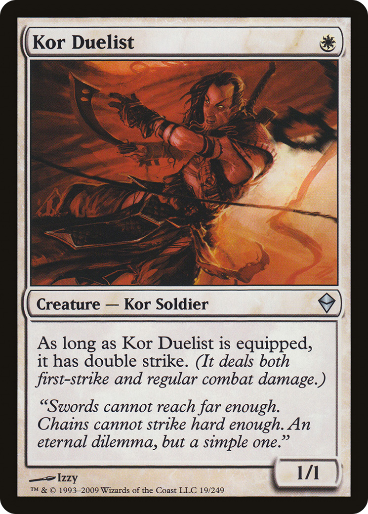 Kor Duelist (ZEN-019) - Zendikar Foil - Premium MTG Single from Wizards of the Coast - Just $0.40! Shop now at Game Crave Tournament Store