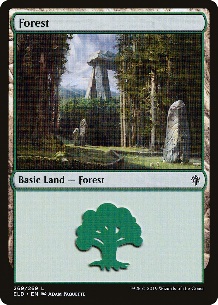 Forest (ELD-269) - Throne of Eldraine Foil - Premium MTG Single from Wizards of the Coast - Just $0.25! Shop now at Game Crave Tournament Store
