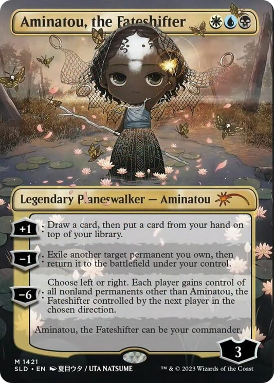 Aminatou, the Fateshifter (SLD-1421) - Secret Lair Drop (Borderless) - Premium MTG Single from Wizards of the Coast - Just $2.55! Shop now at Game Crave Tournament Store