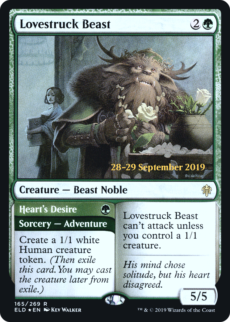 Lovestruck Beast // Heart's Desire (PELD-165S) - Throne of Eldraine Promos Foil - Premium MTG Single from Wizards of the Coast - Just $0.18! Shop now at Game Crave Tournament Store
