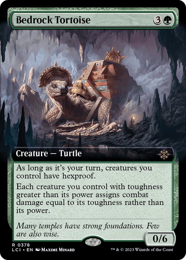 Bedrock Tortoise (LCI-378) - The Lost Caverns of Ixalan: (Extended Art) Foil - Premium MTG Single from Wizards of the Coast - Just $0.19! Shop now at Game Crave Tournament Store