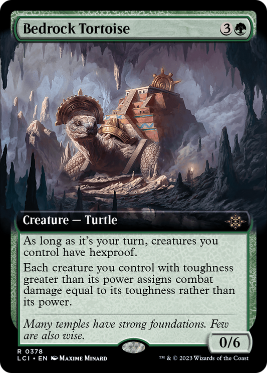 Bedrock Tortoise (LCI-378) - The Lost Caverns of Ixalan: (Extended Art) Foil - Premium MTG Single from Wizards of the Coast - Just $0.19! Shop now at Game Crave Tournament Store