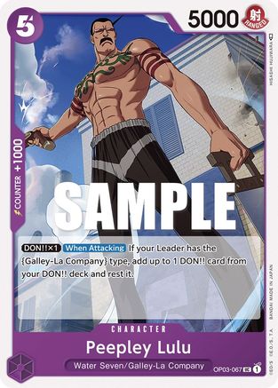 Peepley Lulu (OP03-067) - Pillars of Strength - Premium One Piece Single from Bandai - Just $0.08! Shop now at Game Crave Tournament Store