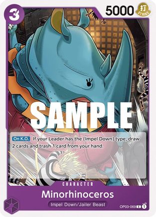 Minorhinoceros (OP03-069) - Pillars of Strength - Premium One Piece Single from Bandai - Just $0.08! Shop now at Game Crave Tournament Store