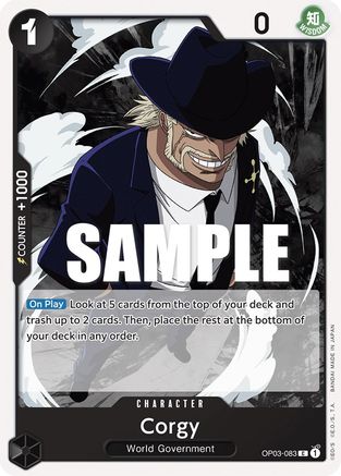 Corgy (OP03-083) - Pillars of Strength - Premium One Piece Single from Bandai - Just $0.08! Shop now at Game Crave Tournament Store