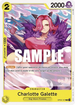 Charlotte Galette (OP03-107) - Pillars of Strength - Premium One Piece Single from Bandai - Just $0.08! Shop now at Game Crave Tournament Store