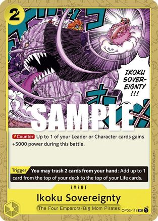 Ikoku Sovereignty (OP03-118) - Pillars of Strength - Premium One Piece Single from Bandai - Just $0.08! Shop now at Game Crave Tournament Store