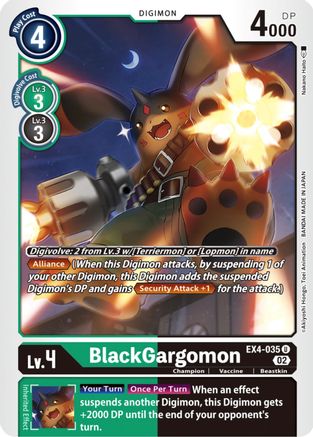 BlackGargomon (EX4-035) - Alternative Being Booster - Premium Digimon Single from Bandai - Just $0.25! Shop now at Game Crave Tournament Store