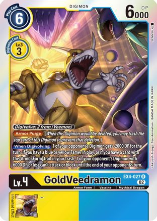 GoldVeedramon (EX4-027) - Alternative Being Booster Foil - Premium Digimon Single from Bandai - Just $0.25! Shop now at Game Crave Tournament Store