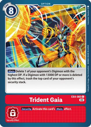 Trident Gaia (EX4-065) - Alternative Being Booster - Premium Digimon Single from Bandai - Just $0.25! Shop now at Game Crave Tournament Store