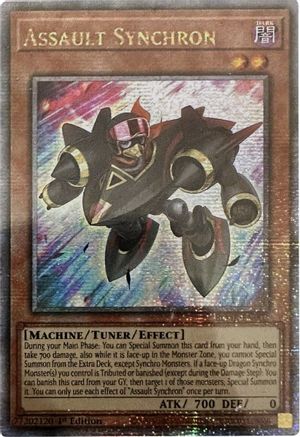 Assault Synchron (Quarter Century Secret Rare) (BLMR-EN003) - Battles of Legend: Monstrous Revenge 1st Edition - Premium Yugioh Single from Konami - Just $20.65! Shop now at Game Crave Tournament Store