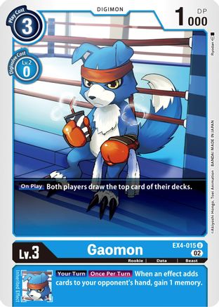 Gaomon (EX4-015) - Alternative Being Booster - Premium Digimon Single from Bandai - Just $0.25! Shop now at Game Crave Tournament Store