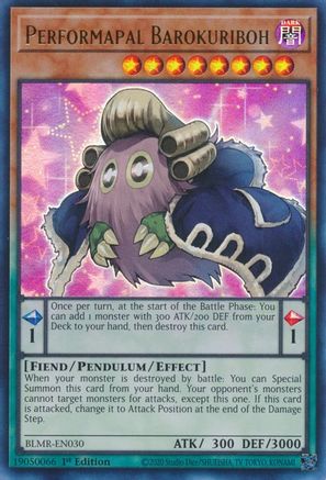 Performapal Barokuriboh (BLMR-EN030) - Battles of Legend: Monstrous Revenge 1st Edition - Premium Yugioh Single from Konami - Just $0.25! Shop now at Game Crave Tournament Store