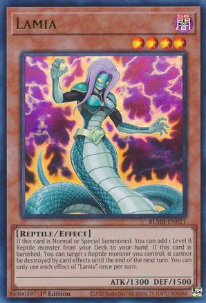 Lamia (BLMR-EN021) - Battles of Legend: Monstrous Revenge 1st Edition - Premium Yugioh Single from Konami - Just $0.30! Shop now at Game Crave Tournament Store